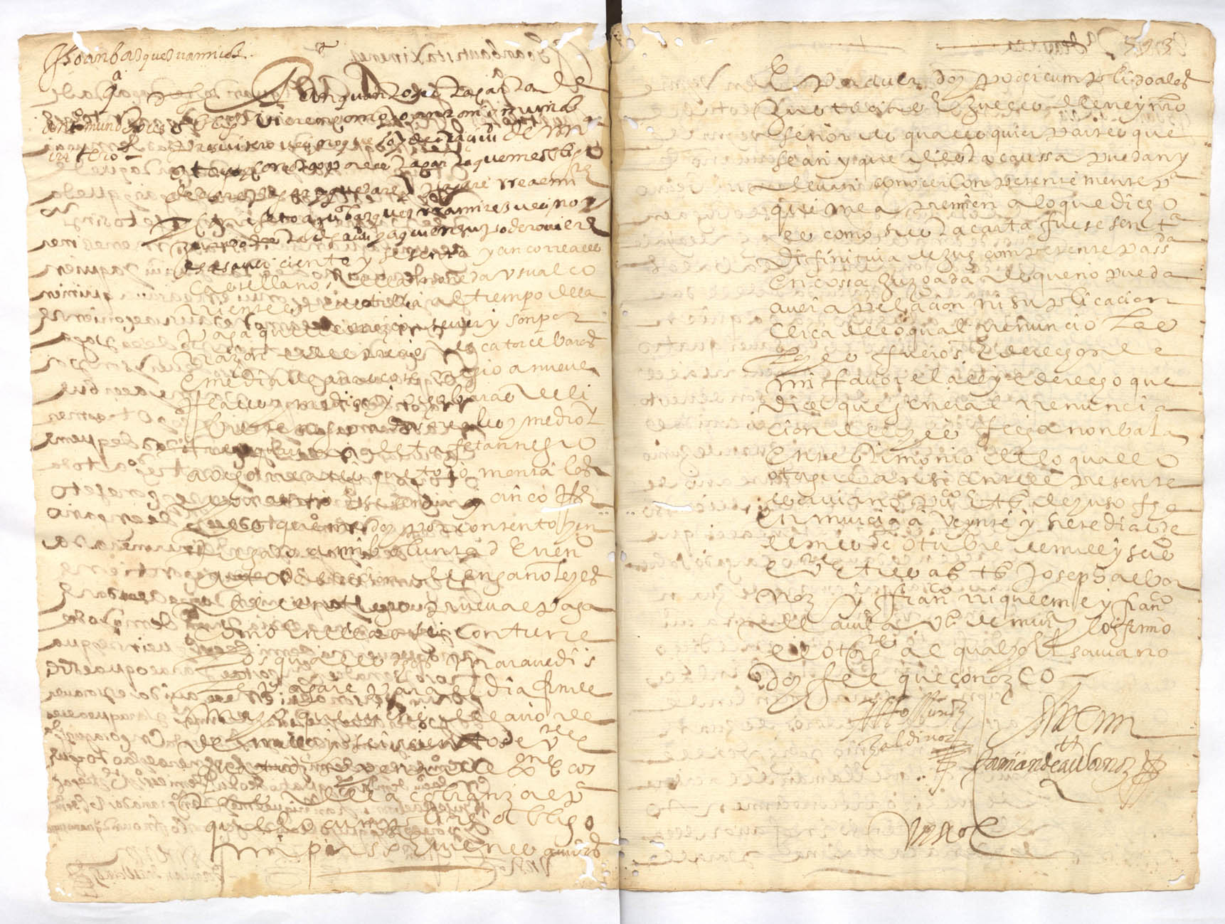 Registro de Damián de Albornoz, Murcia. Año 1623.